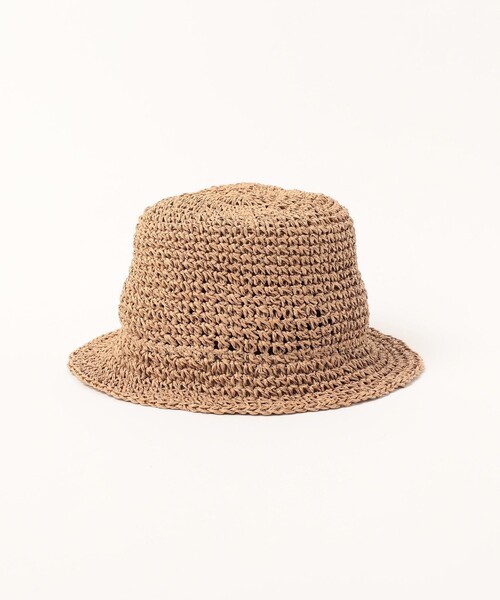 BEAMS HEART（ビームスハート）の「BEAMS HEART / コマ編み バケットハット（ハット・メンズ・ブラック/ベージュ・ONE SIZE）」の12枚目の写真