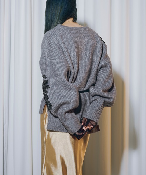 Lady mood アシメレースニット（ニット/セーター）｜Ezick（エジック