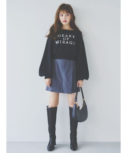 dazzlin（ダズリン）の「バックオープンジャカードロゴニット（ニット/セーター・レディース・ブラック/オフホワイト・FREE）」の13枚目の写真