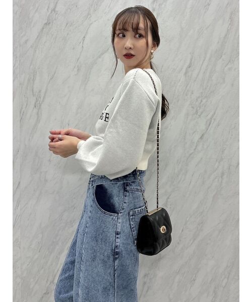 dazzlin（ダズリン）の「バックオープンジャカードロゴニット（ニット/セーター・レディース・ブラック/オフホワイト・FREE）」の8枚目の写真