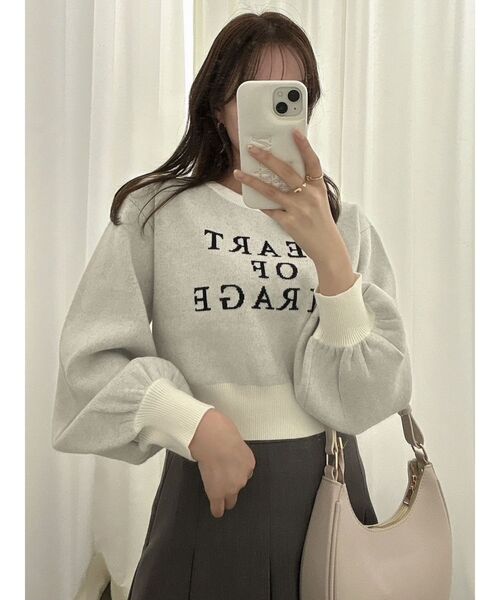 dazzlin（ダズリン）の「バックオープンジャカードロゴニット（ニット/セーター・レディース・ブラック/オフホワイト・FREE）」の19枚目の写真