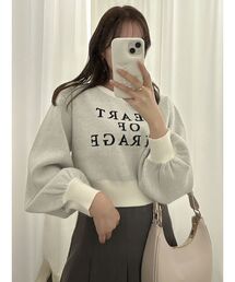 dazzlin | バックオープンジャカードロゴニット(ニット/セーター)