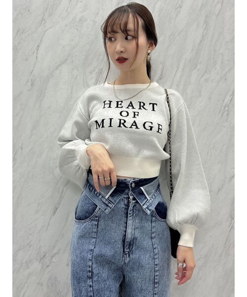 dazzlin（ダズリン）の「バックオープンジャカードロゴニット（ニット/セーター・レディース・ブラック/オフホワイト・FREE）」の3枚目の写真