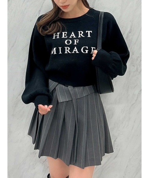 dazzlin（ダズリン）の「バックオープンジャカードロゴニット（ニット/セーター・レディース・ブラック/オフホワイト・FREE）」の17枚目の写真