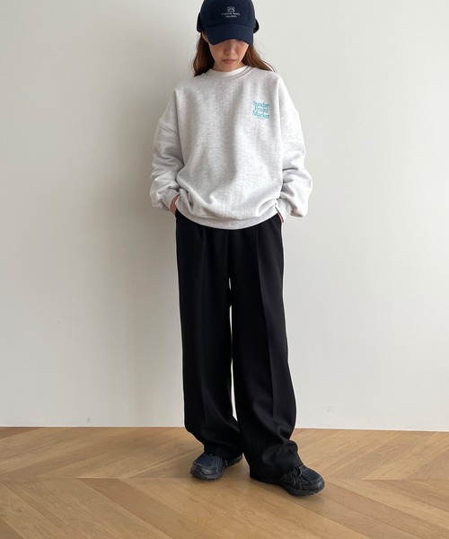 CANAL JEAN(キャナルジーン)の「El mar Sunday Fruits Market起毛トレーナー(スウェット・レディース・ヘザーグレー/ブルーグレー・ONE SIZE)」の5枚目の写真