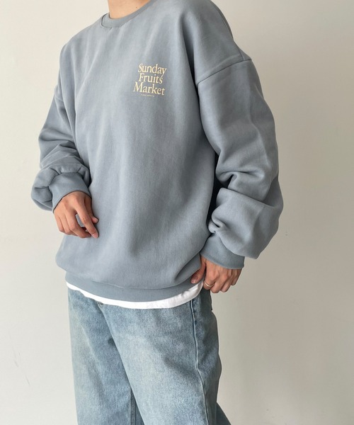 CANAL JEAN(キャナルジーン)の「El mar Sunday Fruits Market起毛トレーナー(スウェット・レディース・ヘザーグレー/ブルーグレー・ONE SIZE)」の7枚目の写真