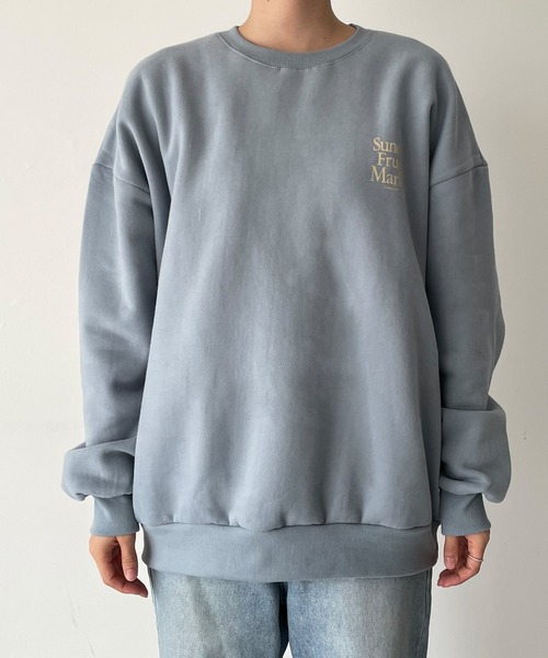 CANAL JEAN(キャナルジーン)の「El mar Sunday Fruits Market起毛トレーナー(スウェット・レディース・ヘザーグレー/ブルーグレー・ONE SIZE)」の9枚目の写真