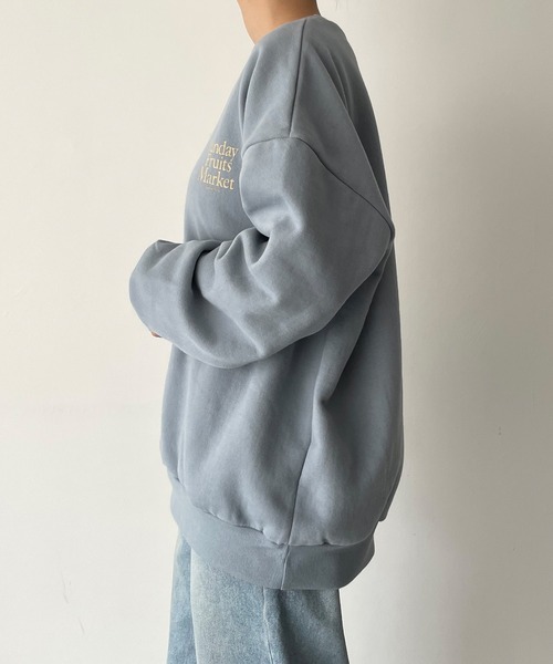 CANAL JEAN(キャナルジーン)の「El mar Sunday Fruits Market起毛トレーナー(スウェット・レディース・ヘザーグレー/ブルーグレー・ONE SIZE)」の10枚目の写真