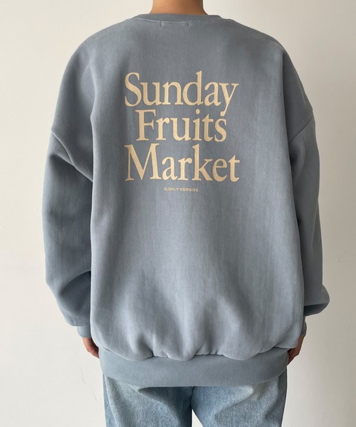 CANAL JEAN(キャナルジーン)の「El mar Sunday Fruits Market起毛トレーナー(スウェット・レディース・ヘザーグレー/ブルーグレー・ONE SIZE)」の11枚目の写真