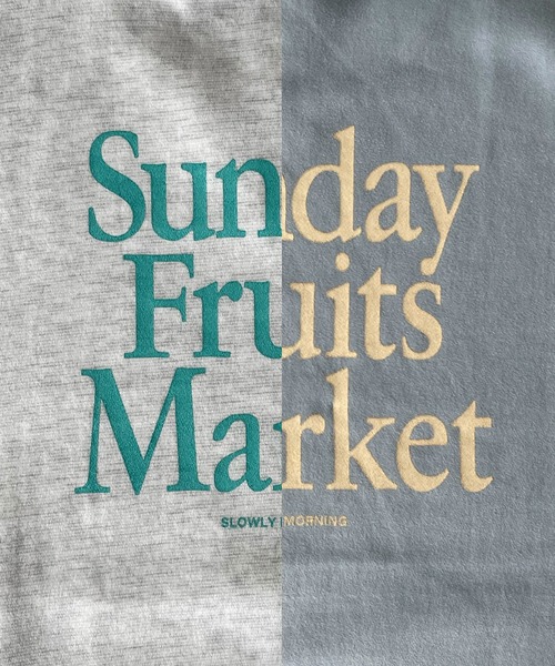 CANAL JEAN(キャナルジーン)の「El mar Sunday Fruits Market起毛トレーナー(スウェット・レディース・ヘザーグレー/ブルーグレー・ONE SIZE)」の15枚目の写真