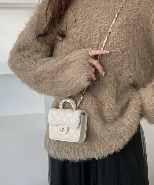 Ada.(エイダ)の「キルティング ミニ ショルダーバッグ(ショルダーバッグ・レディース・ブラック/ピンク/シルバー/ブルー/アイボリー・FREE)」の11枚目の写真