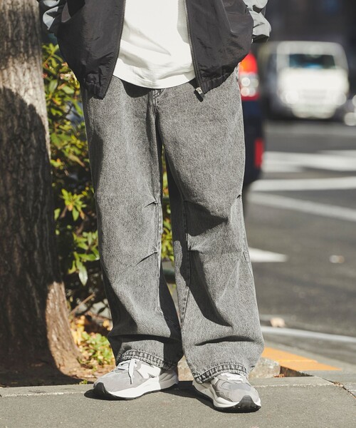 coen(コーエン)の「【WEB限定】ヴィンテージライクウォッシュデニムオーバーパンツ(デニムパンツ・メンズ・グレー/コバルトブルー・S/M/L)」の2枚目の写真