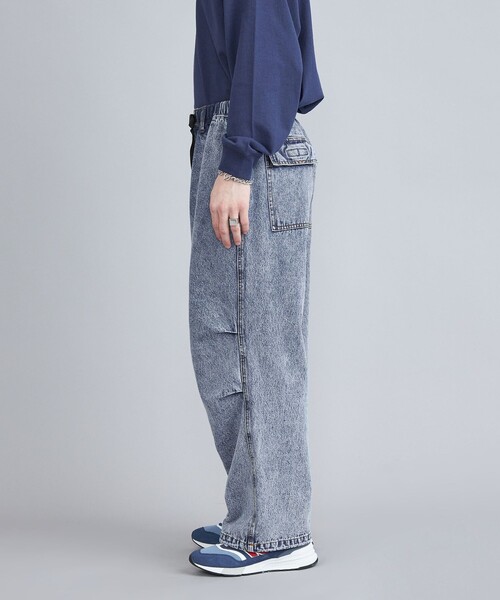 coen(コーエン)の「【WEB限定】ヴィンテージライクウォッシュデニムオーバーパンツ(デニムパンツ・メンズ・グレー/コバルトブルー・S/M/L)」の6枚目の写真