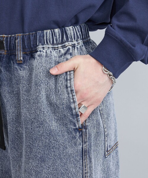 coen(コーエン)の「【WEB限定】ヴィンテージライクウォッシュデニムオーバーパンツ(デニムパンツ・メンズ・グレー/コバルトブルー・S/M/L)」の9枚目の写真