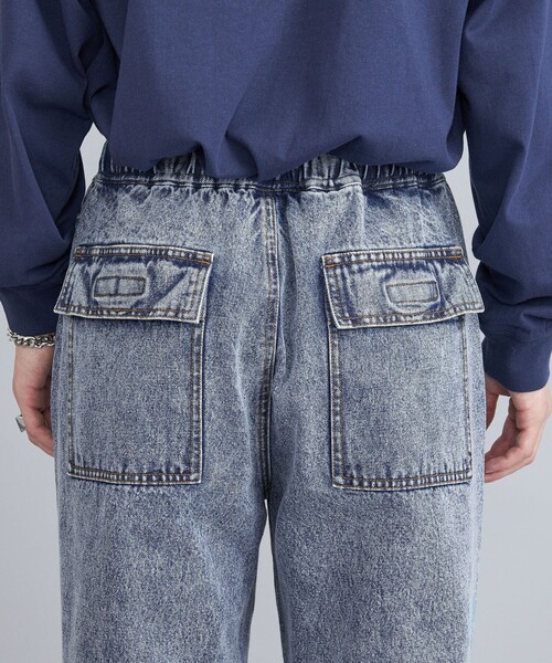 coen(コーエン)の「【WEB限定】ヴィンテージライクウォッシュデニムオーバーパンツ(デニムパンツ・メンズ・グレー/コバルトブルー・S/M/L)」の10枚目の写真
