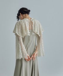 ★新品★ フリルケープワンピース　結婚式　2次会　パーティー　ドレス niana ドレス マルチケープ刺繍レースドレス 結婚式 二次会