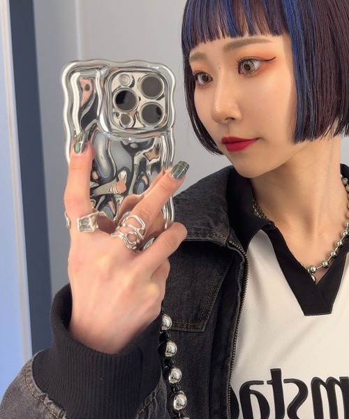 PAGEBOY(ページボーイ)の「〈WEB限定アイテム〉モードメタリックスマホケース〈iphone15PRO対応〉(スマホケース/カバー・レディース・グレー・iPhone 15 Pro)」の21枚目の写真