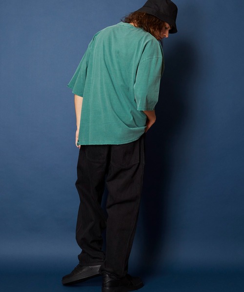 unrelaxing(アンリラクシング)の「ヴィンテージライク 古着風 綿100%ピグメント加工ダメージTシャツ(Tシャツ/カットソー・メンズ・ベージュ/ブラウン/グリーン/ブラック・MEDIUM/LARGE/X-LARGE)」の21枚目の写真