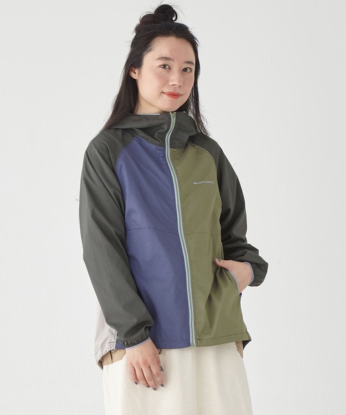 KRIFF MAYER Lady's Collection（クリフメイヤーレディースコレクション）の「さらさらエアーフードJK（ナイロンジャケット・レディース・チャコール/イエロー/ネイビー/その他5/カラフル/カーキ/グレー・MEDIUM/LARGE）」の6枚目の写真