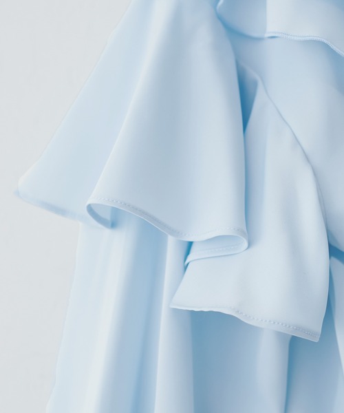 natural couture(ナチュラルクチュール)の「ラッフル衿チュニックブラウス(シャツ/ブラウス・レディース・サックスブルー/カーキ/ピンク/オフホワイト・FREE)」の22枚目の写真