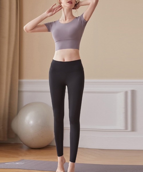 セール】レディース バックストラッピークロスデザインフィットネス