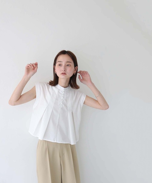 CLEIO(クレイオ)の「【CLEIO】タックフレアフレンチスリーブブラウス(シャツ/ブラウス・レディース・ライトグレー/ホワイト/イエロー・FREE)」の19枚目の写真