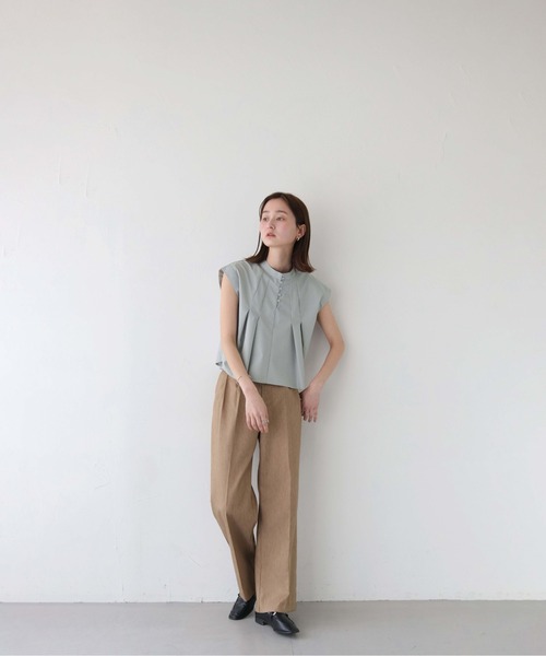 CLEIO(クレイオ)の「【CLEIO】タックフレアフレンチスリーブブラウス(シャツ/ブラウス・レディース・ライトグレー/ホワイト/イエロー・FREE)」の22枚目の写真