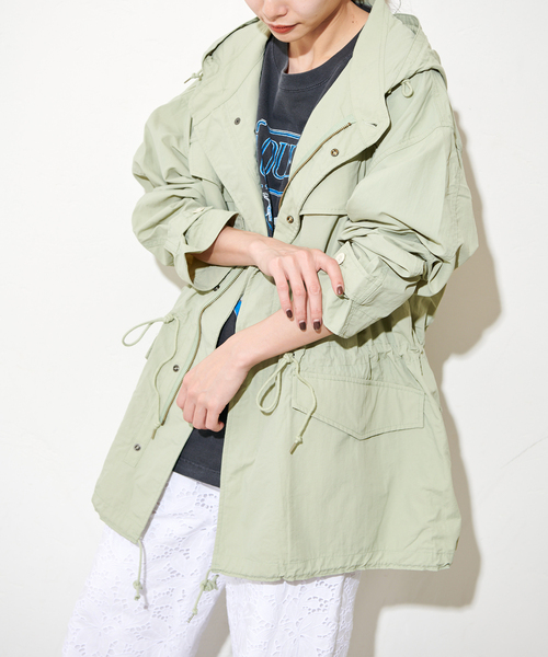 ARMY TWILL（アーミーツイル）の「別注【ARMY TWILL/アーミーツイル】Nylon ox Hooded Coat：コート（その他アウター・レディース・ベージュ/ホワイト/カーキ・FREE）」の20枚目の写真