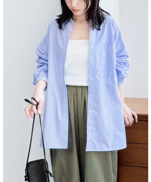 reca（レカ）の「アソートオーバーサイズベーシックシャツ（シャツ/ブラウス・レディース・オフホワイト/ピンク系その他/ブルー系その他/グリーン/サックスブルー/ブルー系その他2/ブラック系その他/ブルー系その他3/ブルー系その他4/ブラック系その他2/ホワイト系その他2/ホワイト系その他/ピンク系その他2・FREE）」の7枚目の写真