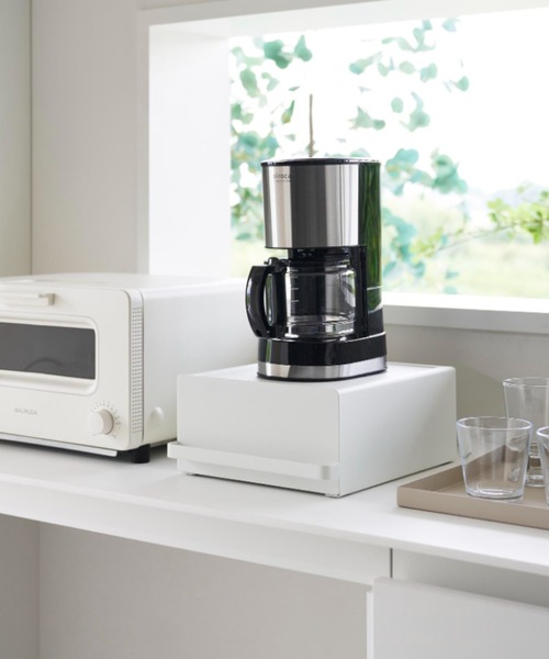 tower（タワー）の「tower(タワー)引き出し付きキッチン家電下ラック（キッチン収納・レディース・ブラック/ホワイト・ONE SIZE）」の4枚目の写真