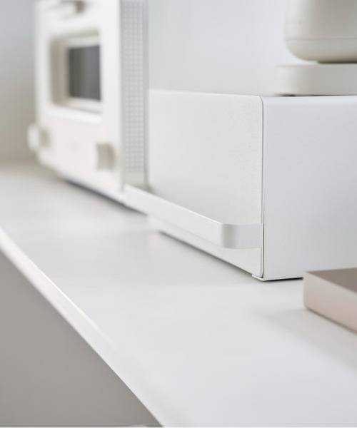 tower（タワー）の「tower(タワー)引き出し付きキッチン家電下ラック（キッチン収納・レディース・ブラック/ホワイト・ONE SIZE）」の6枚目の写真