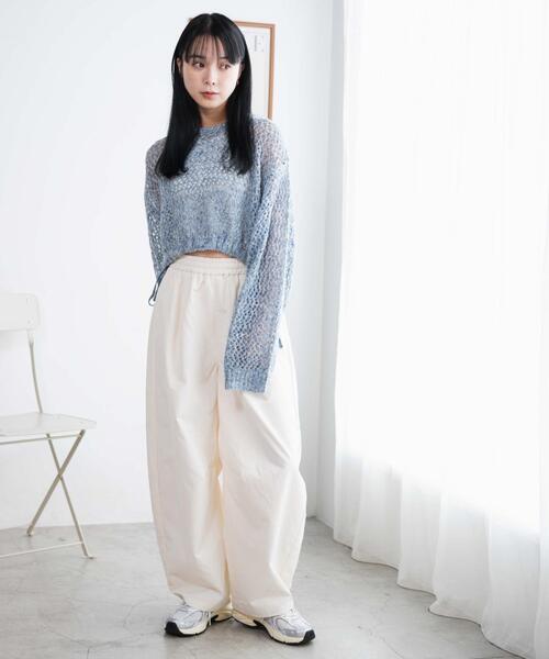 WEGO(ウィゴー)の「WEGO/イージーカーブパンツ(カーゴパンツ・レディース・ブラック/オフホワイト・MEDIUM/SMALL)」の11枚目の写真