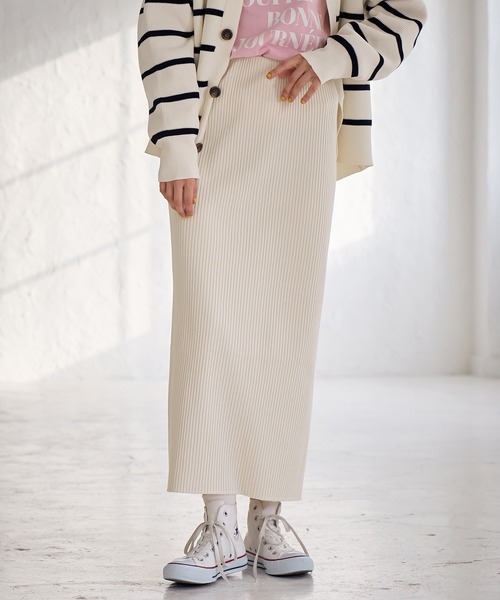 ROPE' PICNIC（ロペピクニック）の「トタンテレコIラインスカート（スカート・レディース・チャコールグレー/ブラック/キナリ・40/38）」の2枚目の写真