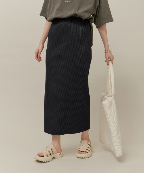 ROPE' PICNIC（ロペピクニック）の「トタンテレコIラインスカート（スカート・レディース・チャコールグレー/ブラック/キナリ・40/38）」の3枚目の写真