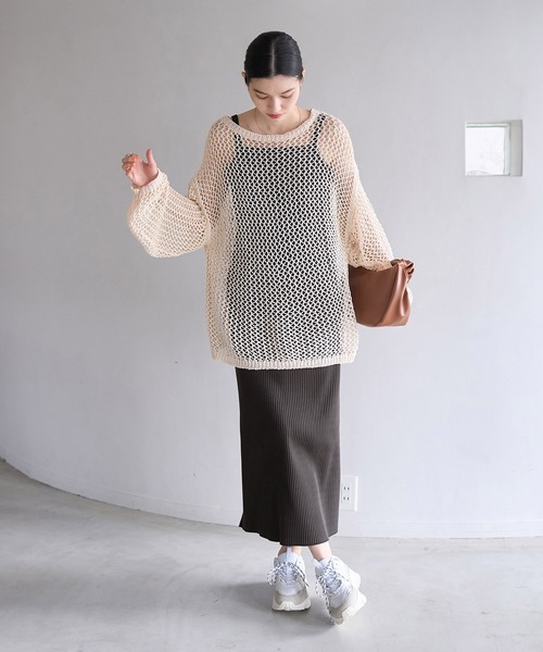 ROPE' PICNIC（ロペピクニック）の「トタンテレコIラインスカート（スカート・レディース・チャコールグレー/ブラック/キナリ・40/38）」の5枚目の写真