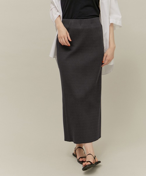 ROPE' PICNIC（ロペピクニック）の「トタンテレコIラインスカート（スカート・レディース・チャコールグレー/ブラック/キナリ・40/38）」の9枚目の写真