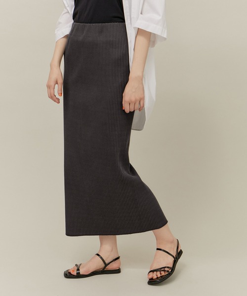 ROPE' PICNIC（ロペピクニック）の「トタンテレコIラインスカート（スカート・レディース・チャコールグレー/ブラック/キナリ・40/38）」の10枚目の写真