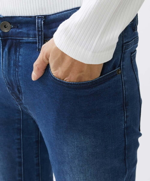 MK MICHEL KLEIN HOMME (エムケーミッシェルクランオム)の「【WEB先行限定】パッチワークダメージデニム(デニムパンツ・メンズ・ネイビー/ブラック・48/50/46)」の9枚目の写真