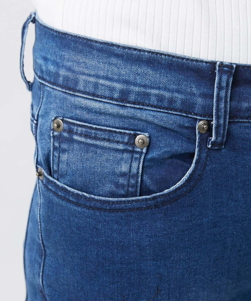 MK MICHEL KLEIN HOMME (エムケーミッシェルクランオム)の「【WEB先行限定】パッチワークダメージデニム(デニムパンツ・メンズ・ネイビー/ブラック・48/50/46)」の10枚目の写真