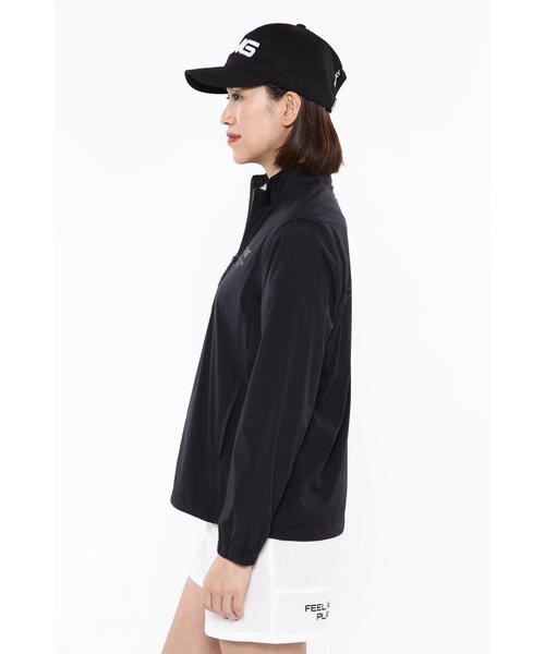 PING レディース　ハーフジップ　ブルゾン　LL 黒　未着用 PING APPAREL】ストレッチクロスハーフジップブルゾン ＜AddElm