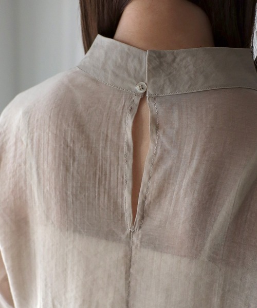 Riberry(リベリー)の「シアーベルスリーブブラウス(シャツ/ブラウス・レディース・ブラック/グレー/ベージュ/グリーン・MEDIUM)」の7枚目の写真