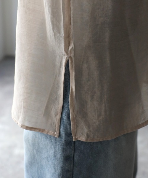 Riberry(リベリー)の「シアーベルスリーブブラウス(シャツ/ブラウス・レディース・ブラック/グレー/ベージュ/グリーン・MEDIUM)」の8枚目の写真