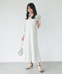 ラブティックボンボン　 シアードッキングドロストスリーブワンピース　 ブラック シアードッキングドロストスリーブワンピース | La boutique