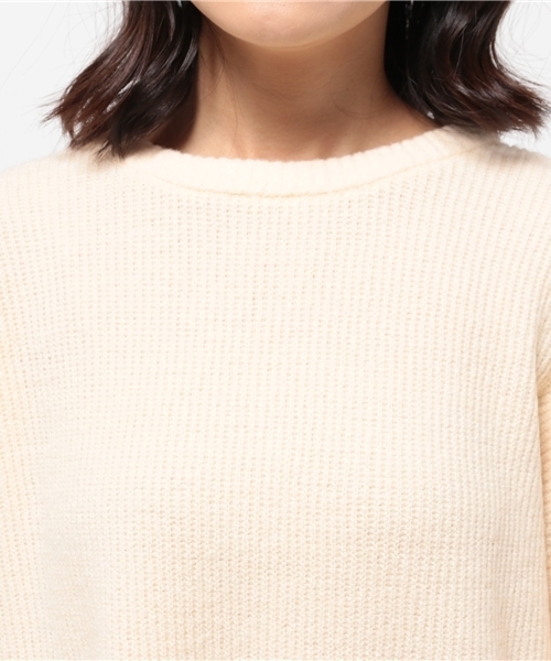 Kastane（カスタネ）の「【Kastane】もちもち畦チュニック（ニット/セーター・レディース・ホワイト/ライトグレー/ブラウン/ネイビー/ピンク/ベージュ/グリーン・FREE）」の17枚目の写真