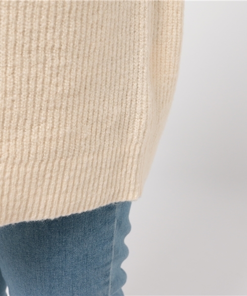 Kastane（カスタネ）の「【Kastane】もちもち畦チュニック（ニット/セーター・レディース・ホワイト/ライトグレー/ブラウン/ネイビー/ピンク/ベージュ/グリーン・FREE）」の19枚目の写真