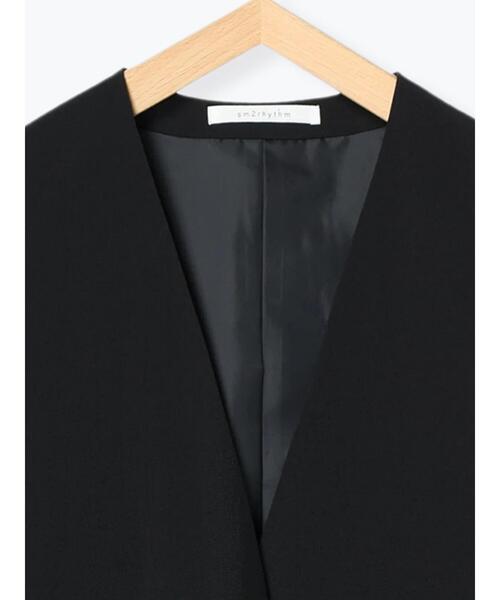 sm2rhythm(サマンサモスモスリズム)の「【撥水加工・イージーケア】カラーレスVネックジレ(ベスト・レディース・ブラック/ベージュ・F)」の14枚目の写真