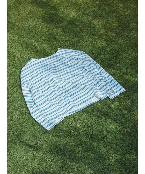 AMERICAN HOLIC(アメリカンホリック)の「ボートネックボーダープルオーバー(Tシャツ/カットソー・レディース・レッド/ブラック/ブルー/グレイッシュベージュ・M/L)」の5枚目の写真