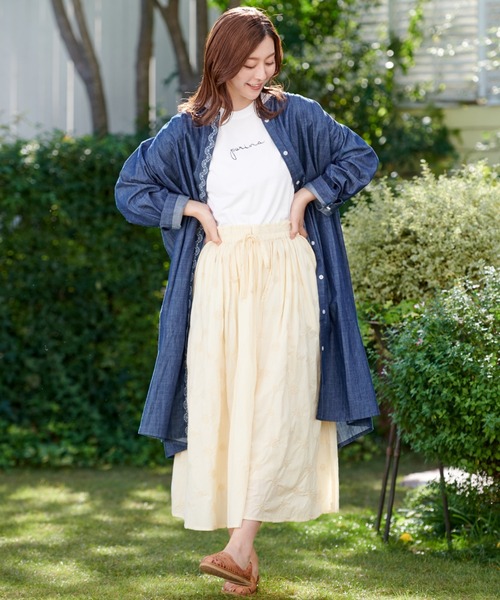 コート デニムエンブ デニムコート coat denim TCI（ノーカラー