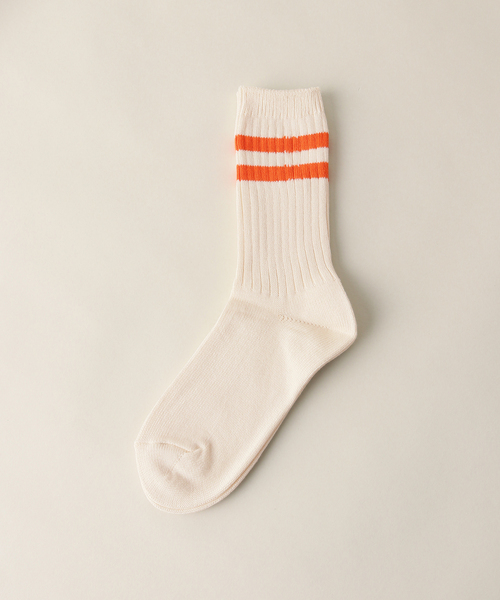 JOURNAL STANDARD relume(ジャーナルスタンダード レリューム)の「【ROSTER SOX /ロスターソックス】ラインソックス(ソックス/靴下・レディース・ブラック/モスグリーン/オレンジ・FREE)」の1枚目の写真