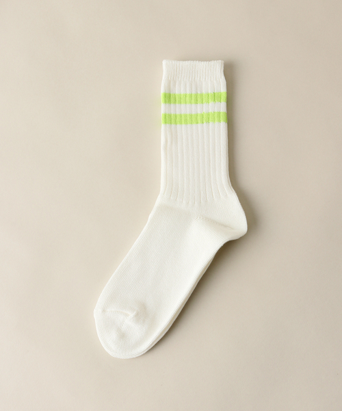 JOURNAL STANDARD relume(ジャーナルスタンダード レリューム)の「【ROSTER SOX /ロスターソックス】ラインソックス(ソックス/靴下・レディース・ブラック/モスグリーン/オレンジ・FREE)」の3枚目の写真